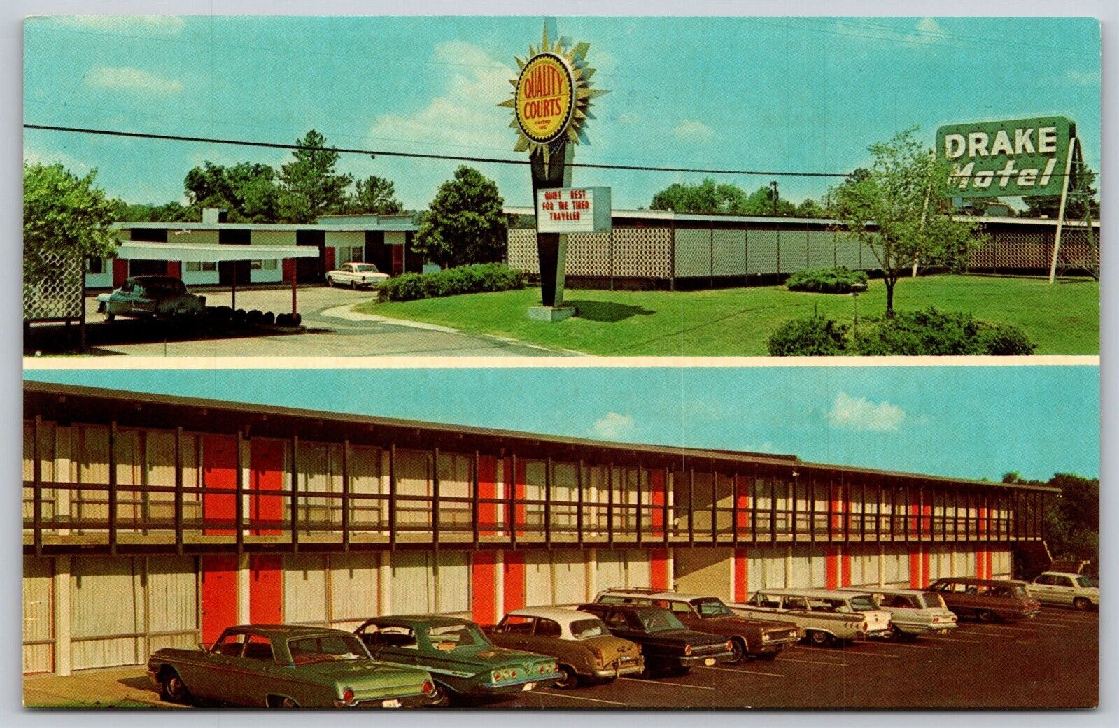 Postcard Drake Motel, Jackson, Mississippi MS M188