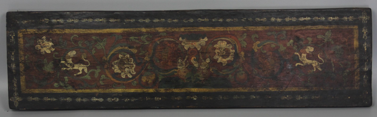 Real Tibetan 18th Century Antique Buddhist Painted Tangka Wood Manuscript Cover Real Tibetan 18th Century Antique Buddhist Painted Tangka Wood Manuscript Cover