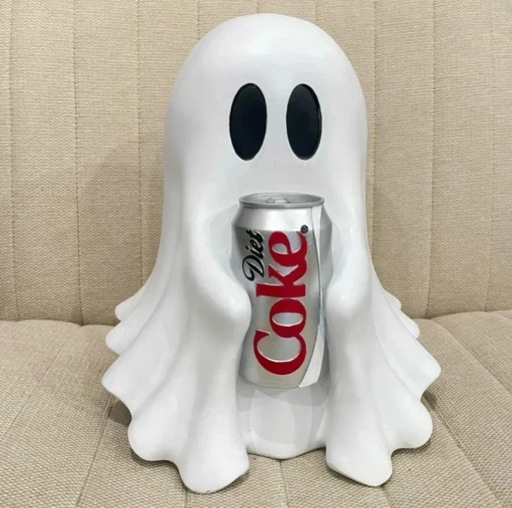 New COCA-COLA Ghost Figurine Holding Diet Coke Can Halloween No drinks New COCA-COLA Ghost Figurine Holding Diet Coke Can Halloween No drinks