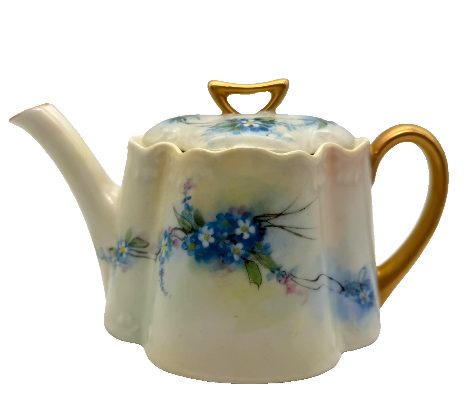 Antique Circa 1880–1918 Art Nouveau ZS & Co Bavaria Hand Painted Floral Teapot Antique Circa 1880–1918 Art Nouveau ZS & Co Bavaria Hand Painted Floral Teapot