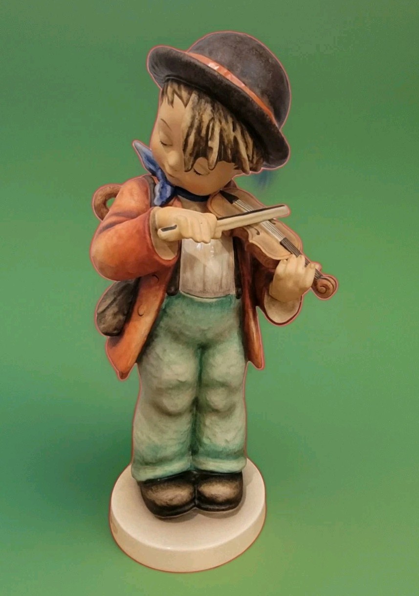 Hummel Little Fiddler Large 12.5" Tall Figurine Germany Goebel 