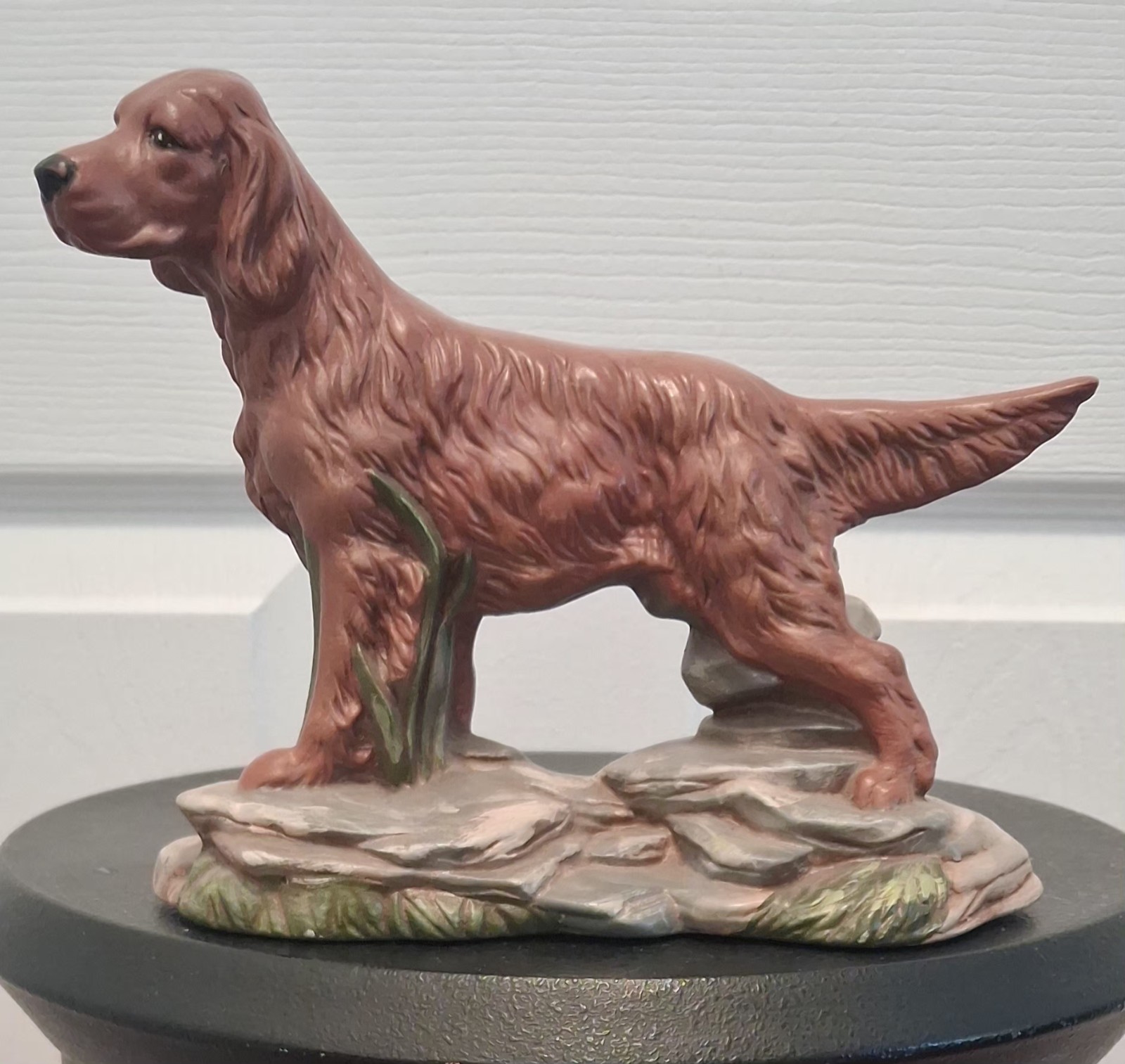 VTG Ceramic Irish/Red Setter Hunting Dog Unmarked 9" L x 6.5" T VTG Ceramic Irish/Red Setter Hunting Dog Unmarked 9" L x 6.5" T