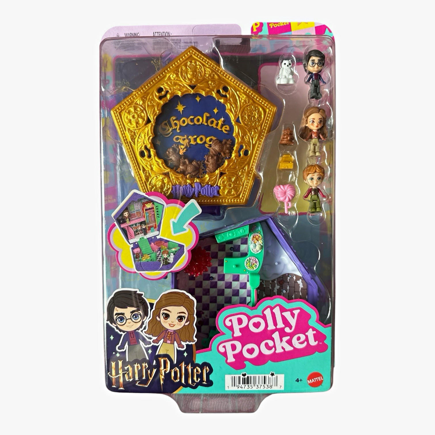 Mattel Polly Pocket Harry Potter Chocolate Frog Compact Playset Mattel Polly Pocket Harry Potter Chocolate Frog Compact Playset