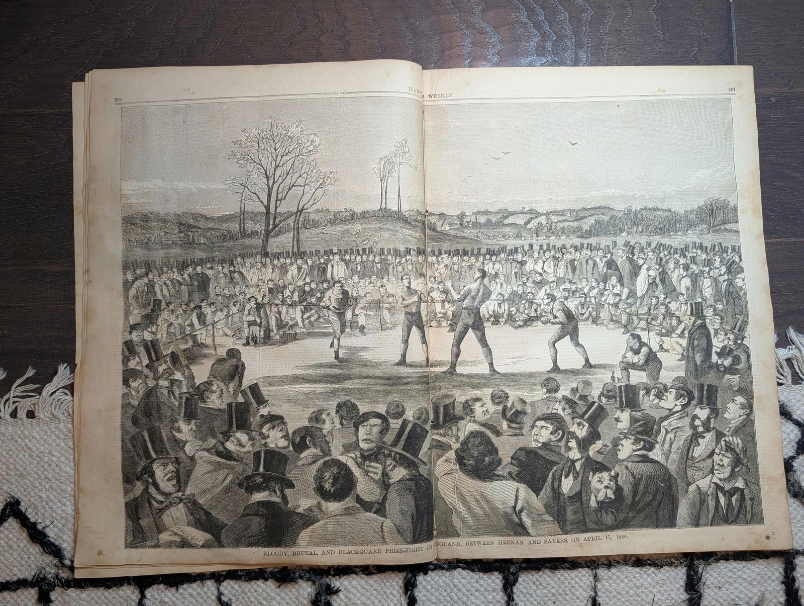 1860 First World Boxing Championship — Heenan vs. Sayers Centerfold — May 5 1860 First World Boxing Championship — Heenan vs. Sayers Centerfold — May 5