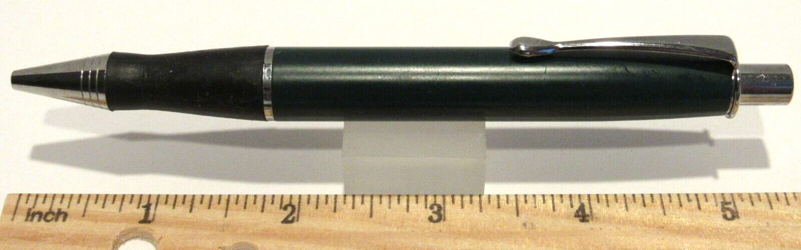 TERZETTI Explorer HEAVY BRASS Metal Large Click Top Ballpoint Pen- Green/CT TERZETTI Explorer HEAVY BRASS Metal Large Click Top Ballpoint Pen- Green/CT