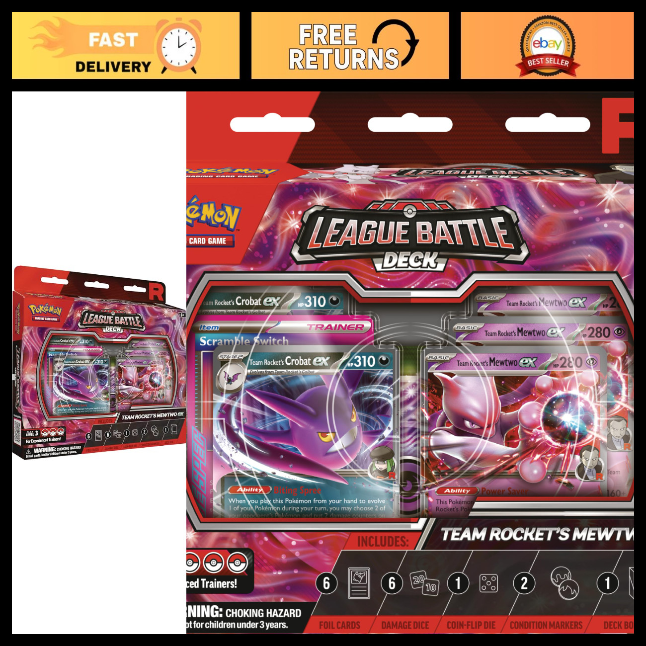 Pokémon TCG: Team Rocket’s Mewtwo ex League Battle Deck Pokémon TCG: Team Rocket’s Mewtwo ex League Battle Deck