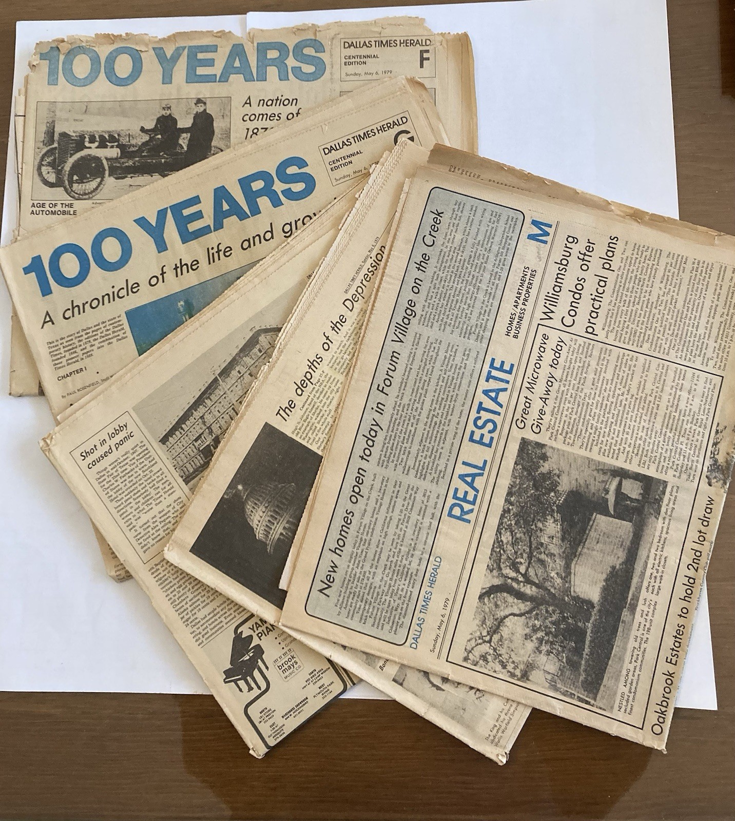 Dallas Times Herald 5 Sections 100 Years Of Dallas History May6, 1979