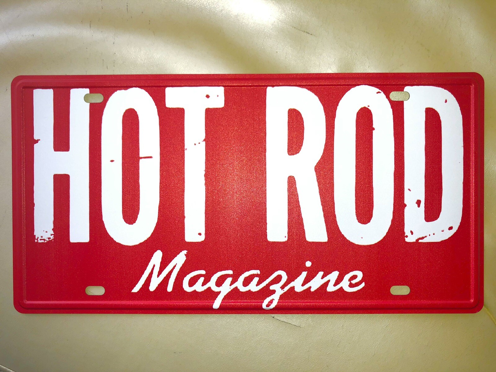 Original Vintage Style Hot Rod Magazine Logo Aluminum Novelty Tag License Plate Original Vintage Style Hot Rod Magazine Logo Aluminum Novelty Tag License Plate