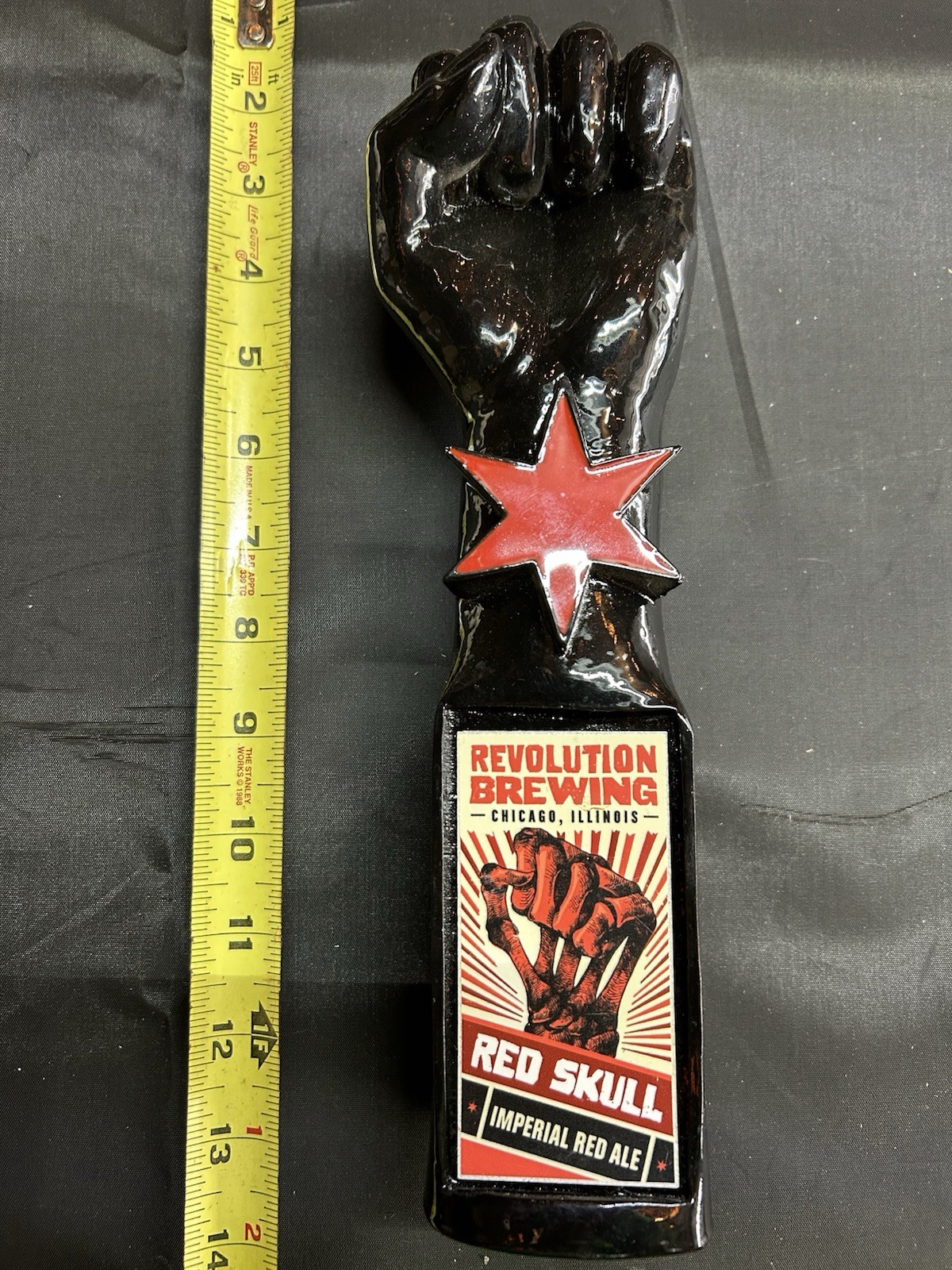 RARE Revolution Brewing Chicago Red Skull Imperial Red Ale Beer Tap Handle RARE Revolution Brewing Chicago Red Skull Imperial Red Ale Beer Tap Handle
