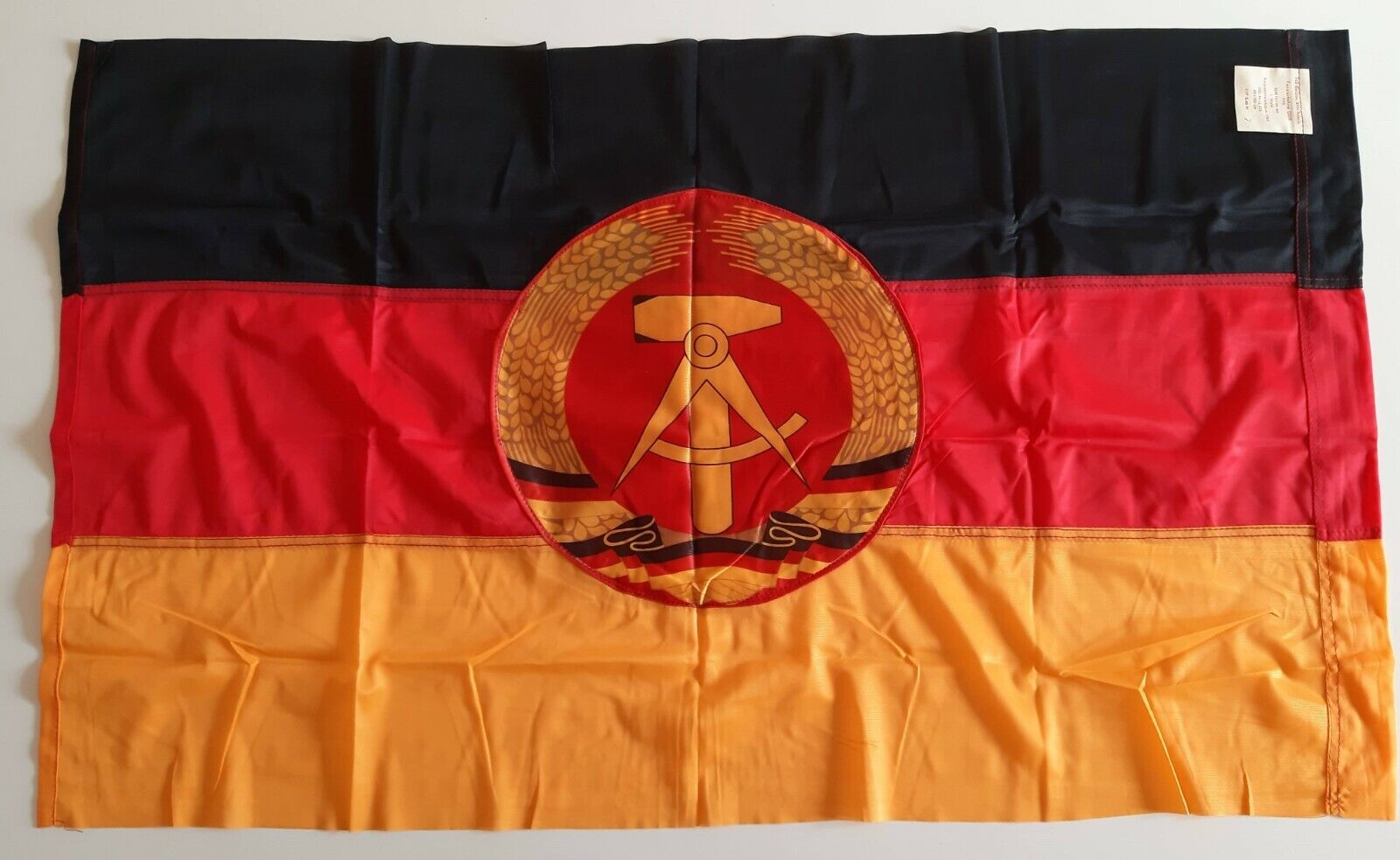 GDR Flag 1987 original communist East Germany DDR Fahne NVA double-sided 100x60