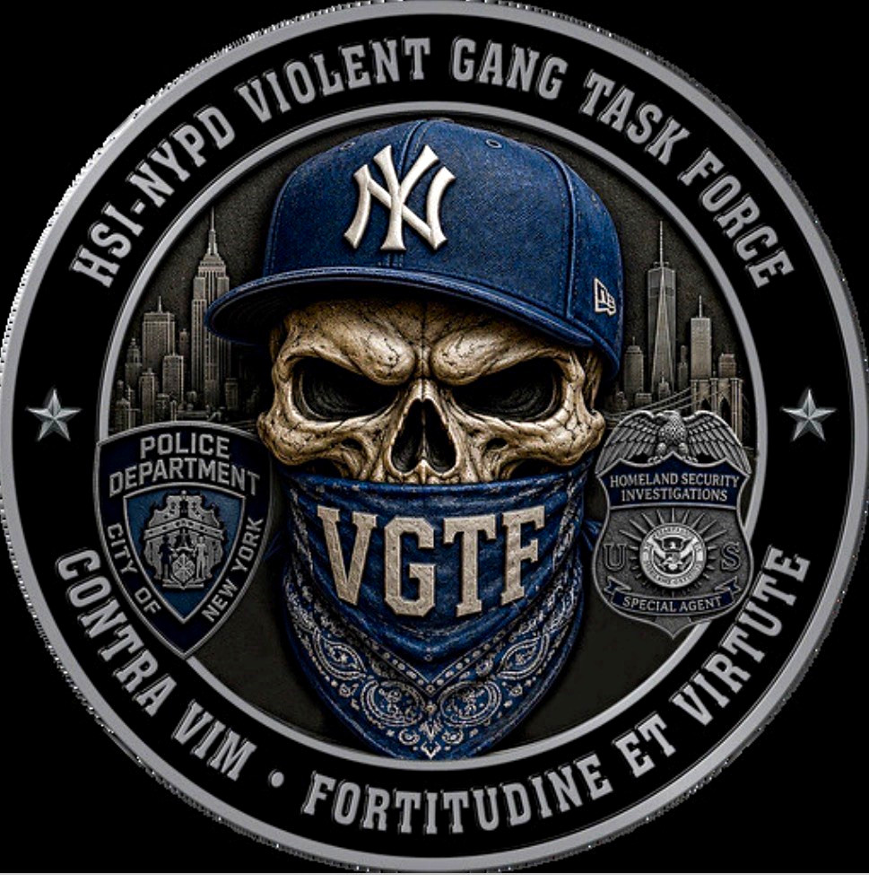 HSI NYPD Violent Gang Task Force VGTF Challenge Coin, Rare Original Militaria HSI NYPD Violent Gang Task Force VGTF Challenge Coin, Rare Original Militaria