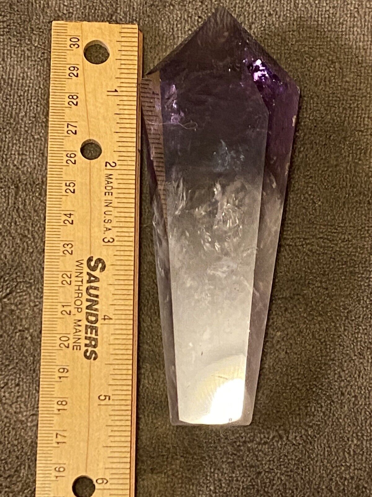 5 1/4 X 2 Inches Wide Polished Amethyst Crystal Wand