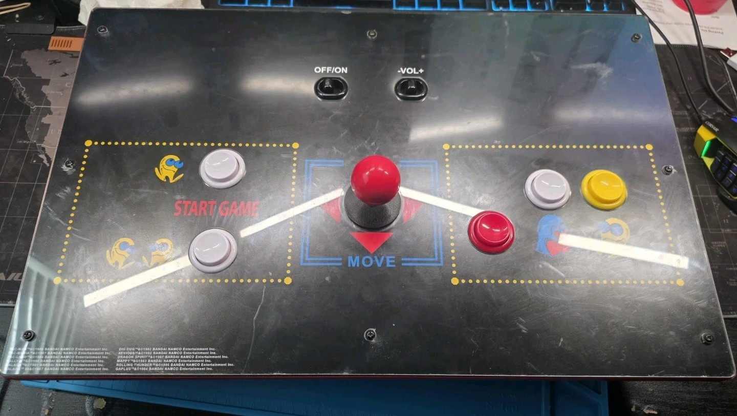 Arcade1Up Pac-Man Arcade Game Projector Control Deck Only 12 Games Arcade1Up Pac-Man Arcade Game Projector Control Deck Only 12 Games