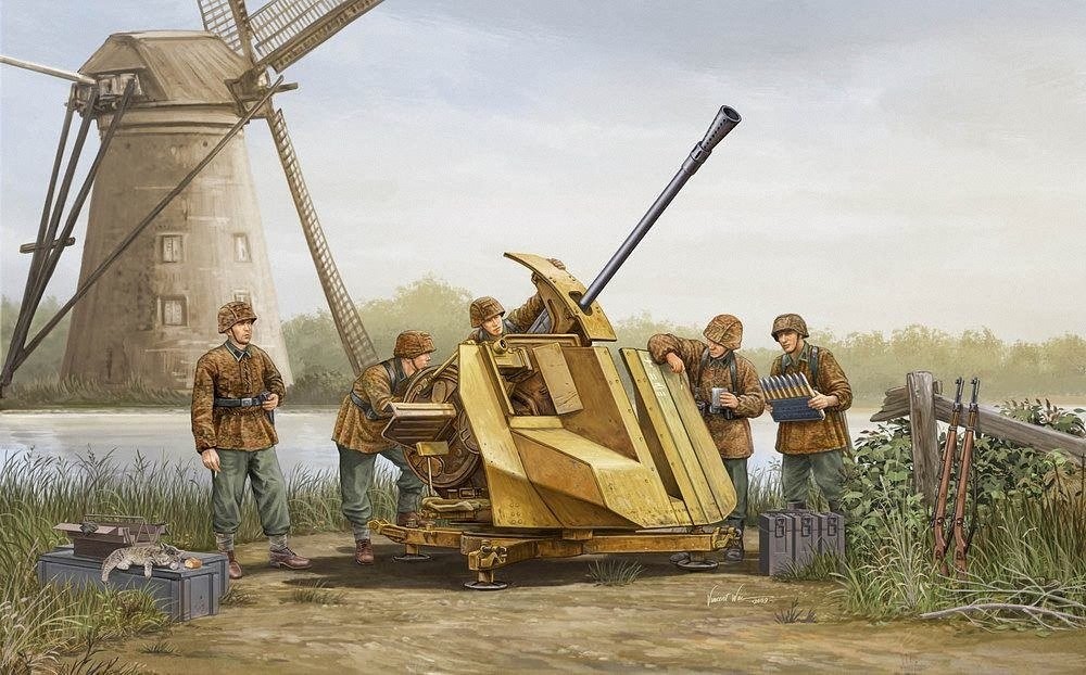 Trumpeter 1/35 German 3.7cm Flak 43 Gun Model Kit Trumpeter 1/35 German 3.7cm Flak 43 Gun Model Kit