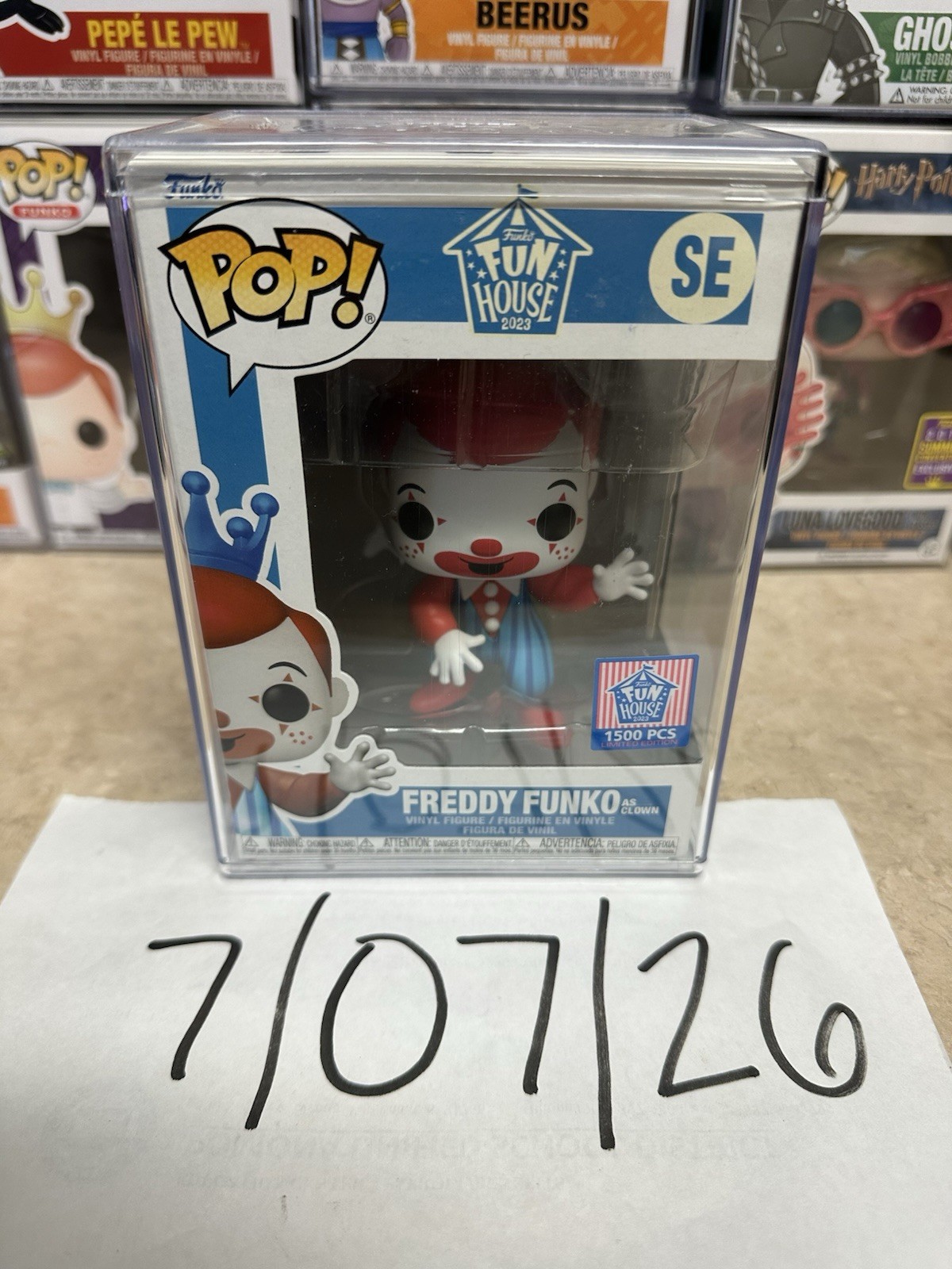 Funko Pop Vinyl Freddy Funko as Clown Fun House 2023 Limited Edition 1500 PCS