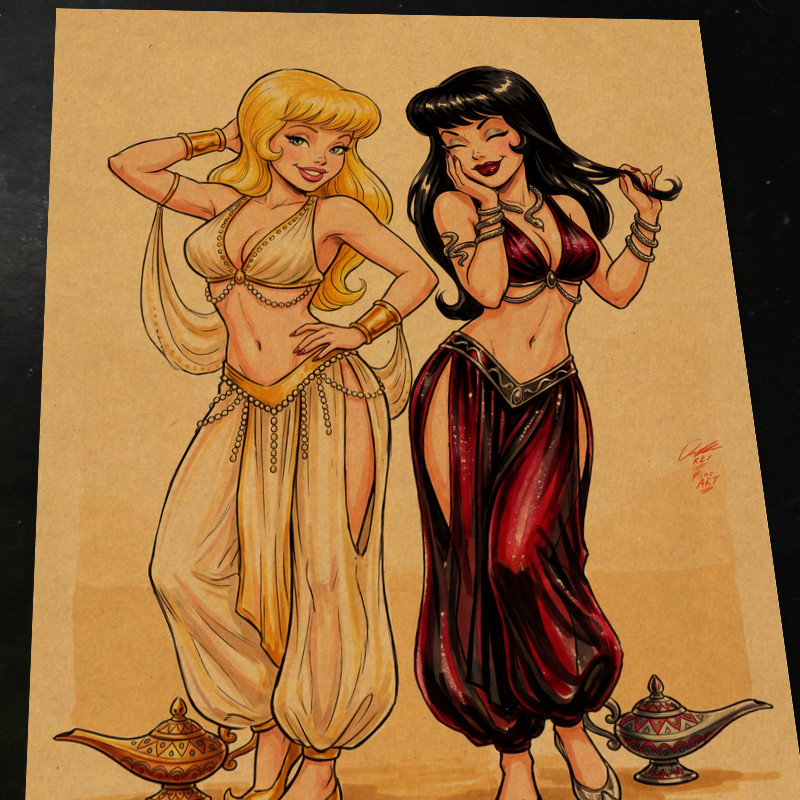 Betty & Veronica Archie Comics Art Print Signed 8.5x11 | Art by Keyeske Betty & Veronica Archie Comics Art Print Signed 8.5x11 | Art by Keyeske