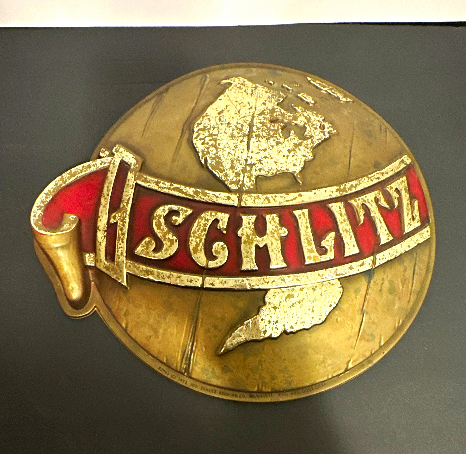 Schlitz Vintage Beer Globe Round Sign Schlitz Logo Breweriana Wall Sign Schlitz Vintage Beer Globe Round Sign Schlitz Logo Breweriana Wall Sign