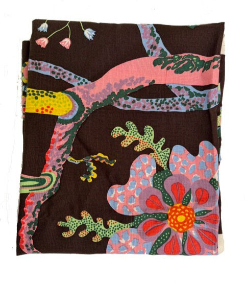 Josef Frank Svenskt Tenn Hawaii Brown Botanical Fabric Remnant VTG Scandinavian Josef Frank Svenskt Tenn Hawaii Brown Botanical Fabric Remnant VTG Scandinavian