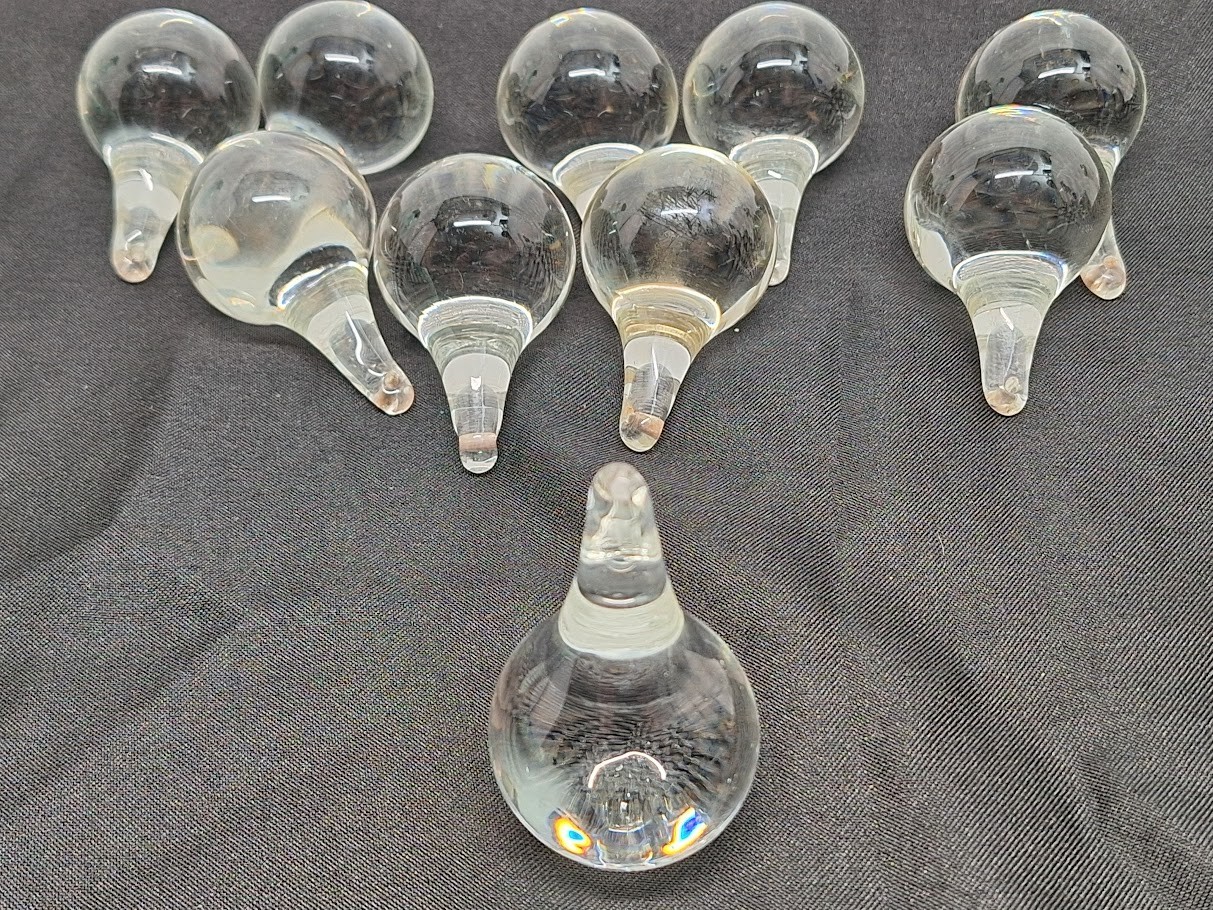 10X Solid Glass Tear Drops 60mm x 35mm Approx 10X Solid Glass Tear Drops 60mm x 35mm Approx