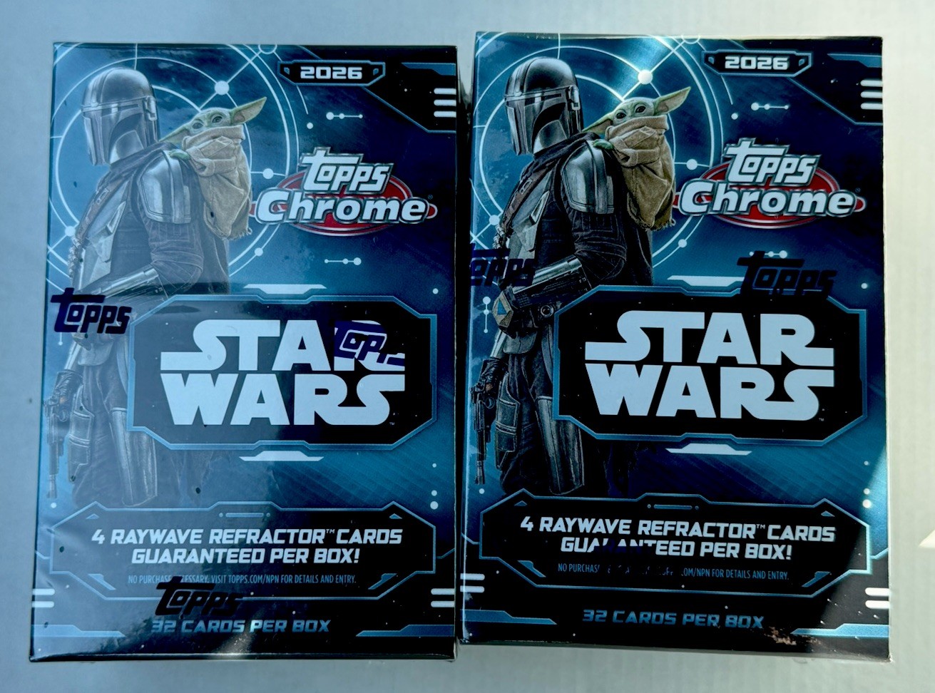 (2) TWO 2026 Topps Chrome Star Wars Value Blaster Box - IN HAND READY TO SHIP