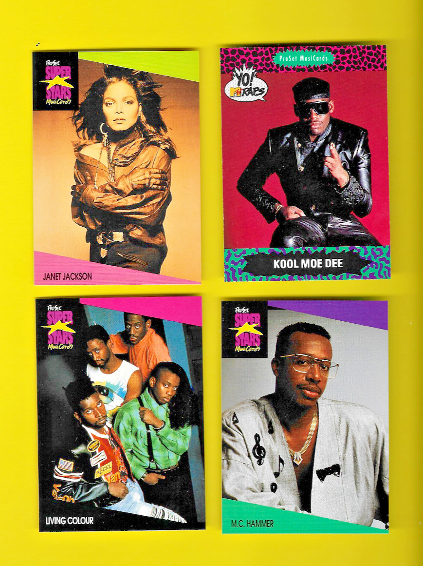 1991 Pro Set Superstars Music cards Lot of 10 PROMO sets SEALED.  Janet Jackson