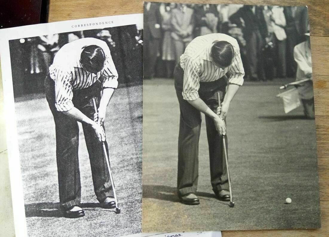 VINTAGE GOLF CHAMPION PHOTO USED IN A BOOKVINTAGE GOLFER ORIGINAL HENRY COTTON 
