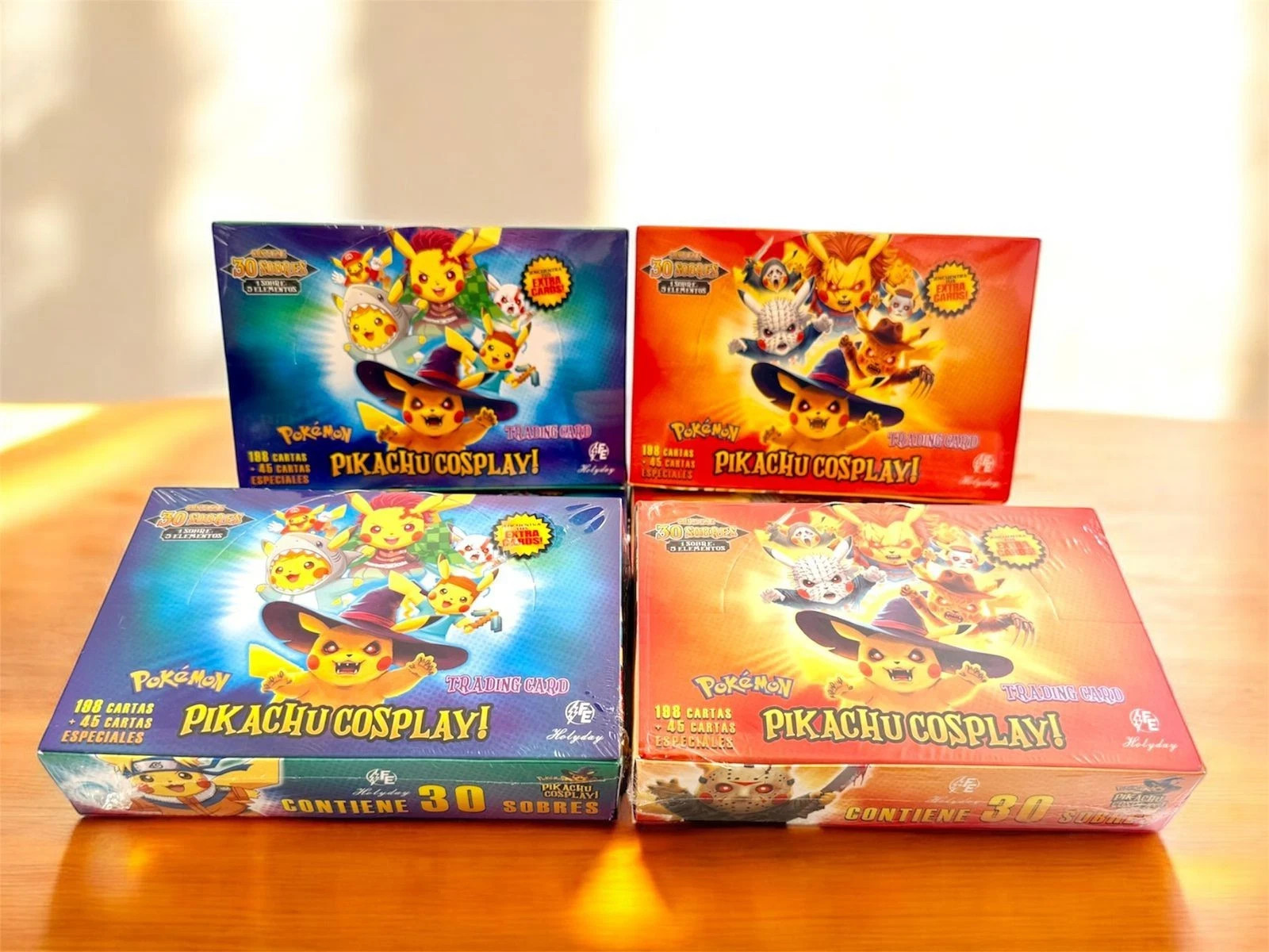 4 BOXES - POKEMON PIKACHU COSPLAY Halloween Cards 120 Sealed Pack 4 BOXES - POKEMON PIKACHU COSPLAY Halloween Cards 120 Sealed Pack