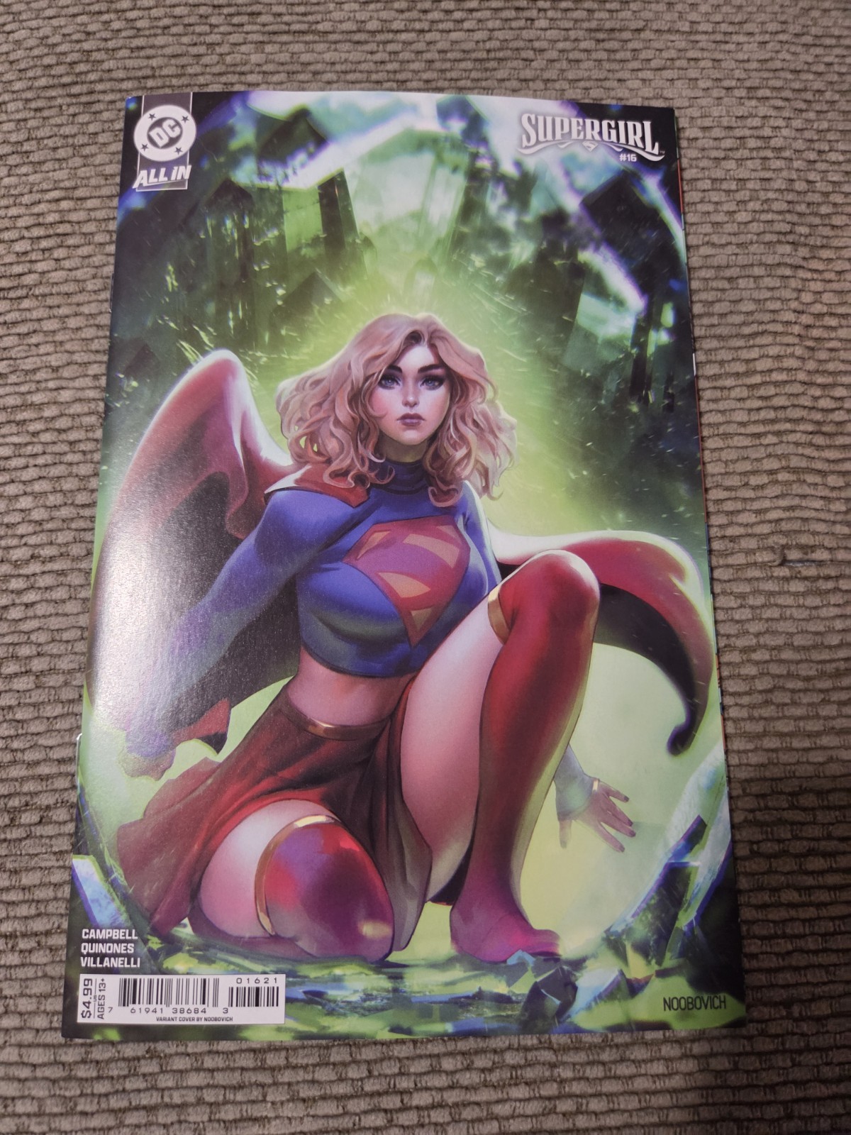 Supergirl #16 Noobovich Card Stock Variant DC Comics 2026 Supergirl #16 Noobovich Card Stock Variant DC Comics 2026