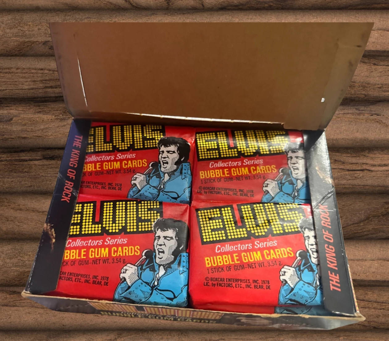 1978 Donruss Elvis Collector's Series Sealed Wax Packs From Original Box 3 Packs 1978 Donruss Elvis Collector's Series Sealed Wax Packs From Original Box 3 Packs