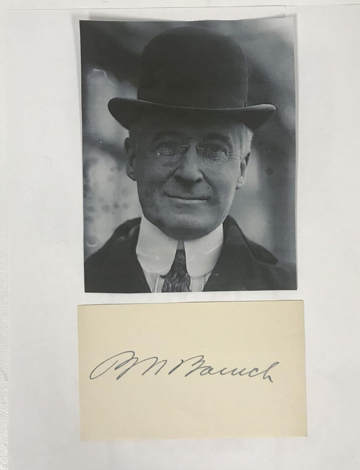 Bernard Baruch (d. 1965) Signed Autographed 8.5x11 Vintage Signature Display Bernard Baruch (d. 1965) Signed Autographed 8.5x11 Vintage Signature Display