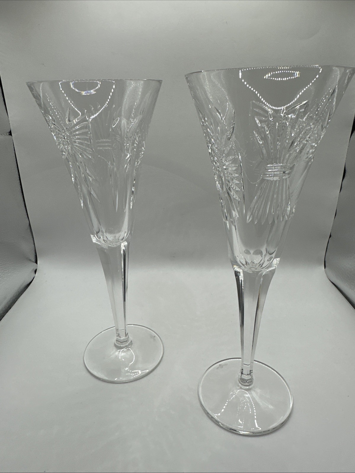 Waterford Crystal Toasting Flutes Set of 2 Universal Wishes Pattern Mint Waterford Crystal Toasting Flutes Set of 2 Universal Wishes Pattern Mint
