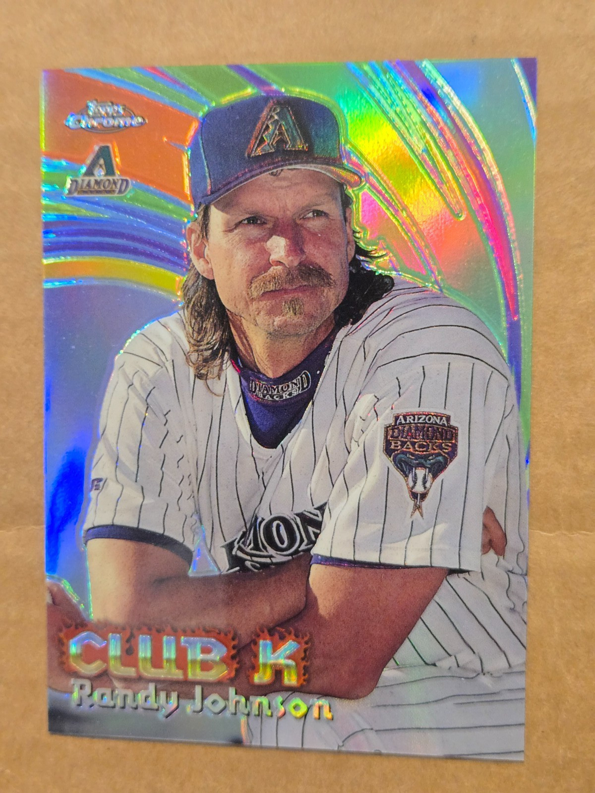 1999 TOPPS CHROME RANDY JOHNSON ALL ETCH CLUB K INSERT REFRACTOR 1999 TOPPS CHROME RANDY JOHNSON ALL ETCH CLUB K INSERT REFRACTOR