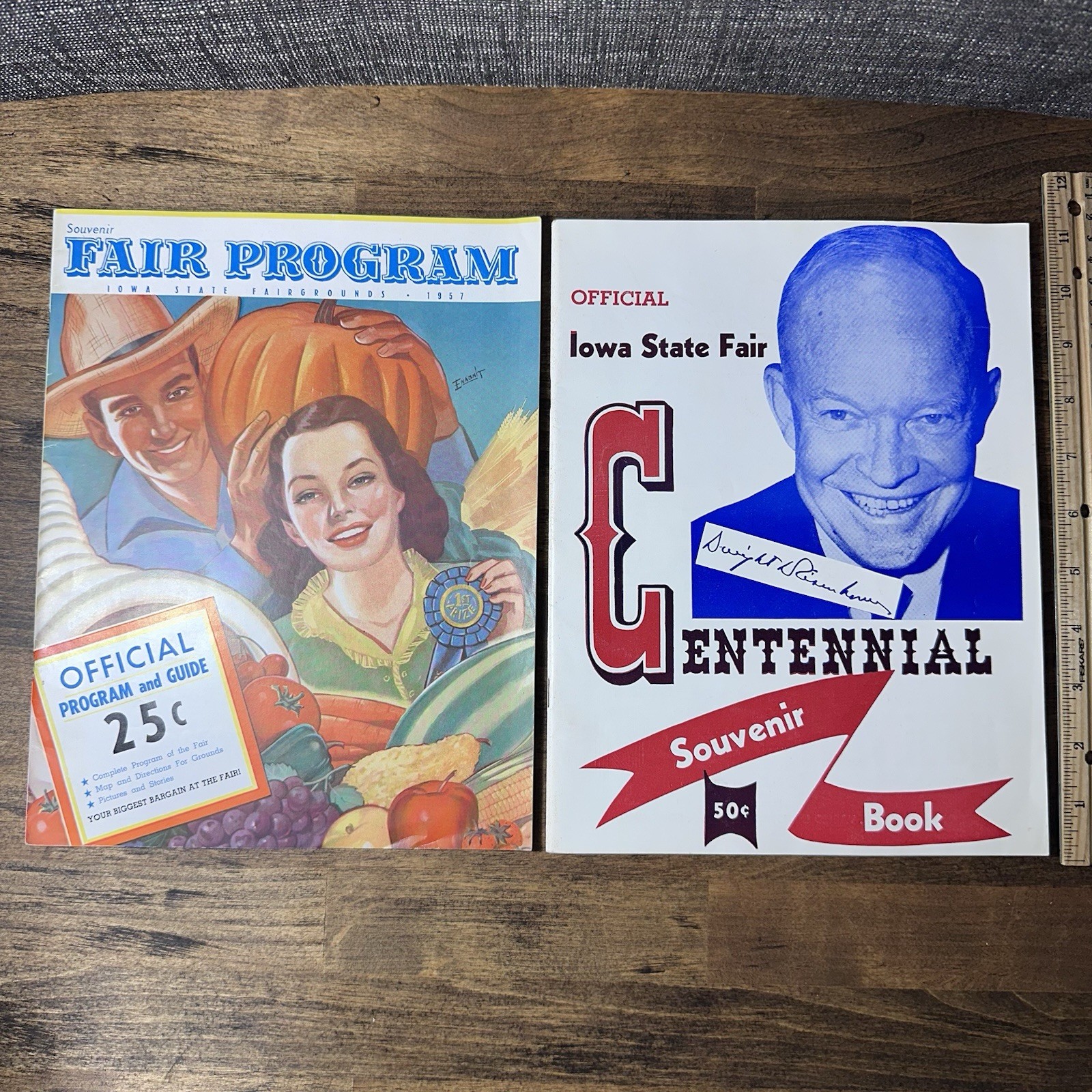 1957 Iowa State Fair Program & 1954 Centennial Souvenir Book Eisenhower Lot 1957 Iowa State Fair Program & 1954 Centennial Souvenir Book Eisenhower Lot