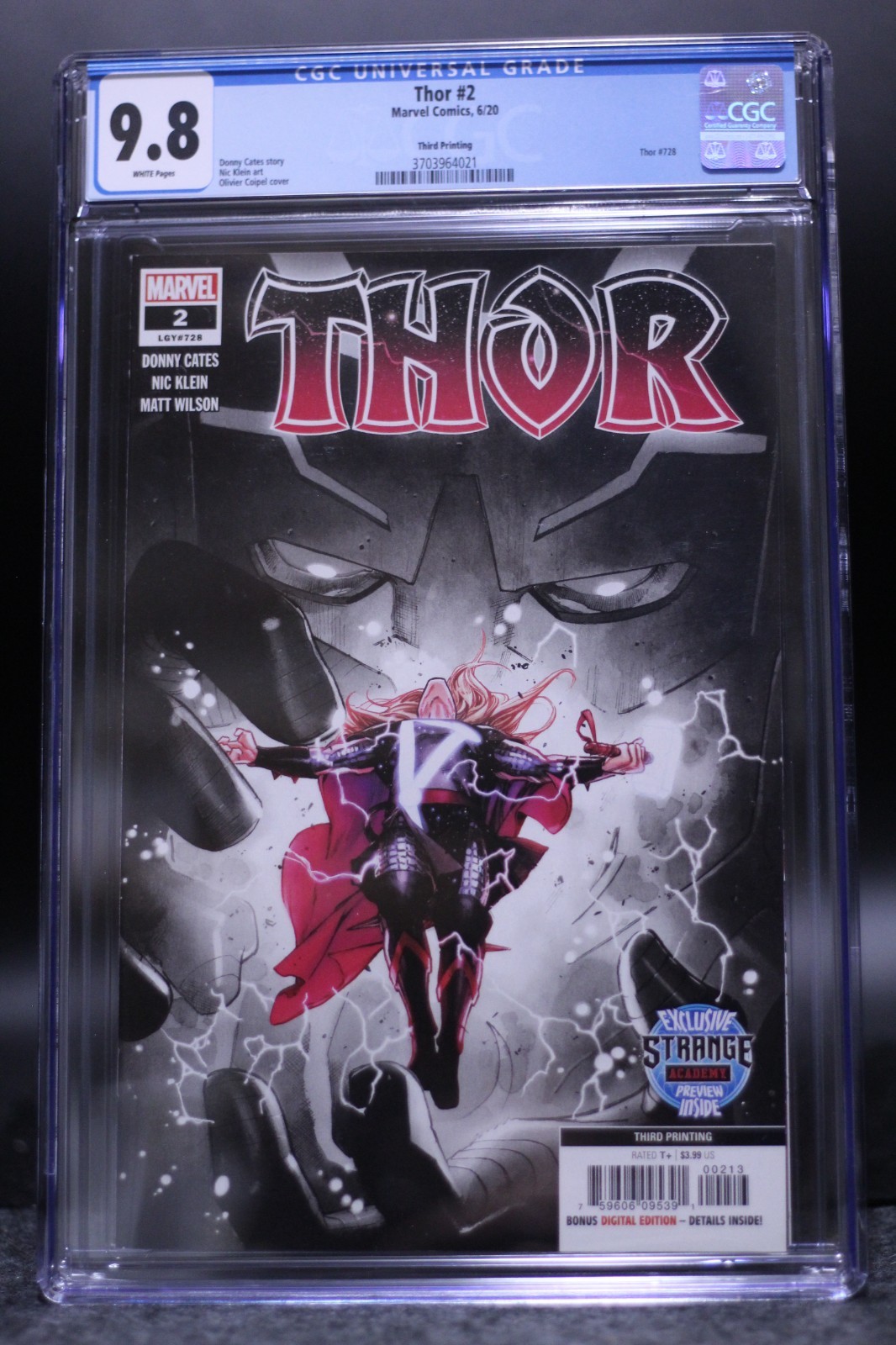 Thor (2020) #2 3rd Print Olivier Coipel Variant CGC 9.8 White Pages Donny Cates Thor (2020) #2 3rd Print Olivier Coipel Variant CGC 9.8 White Pages Donny Cates