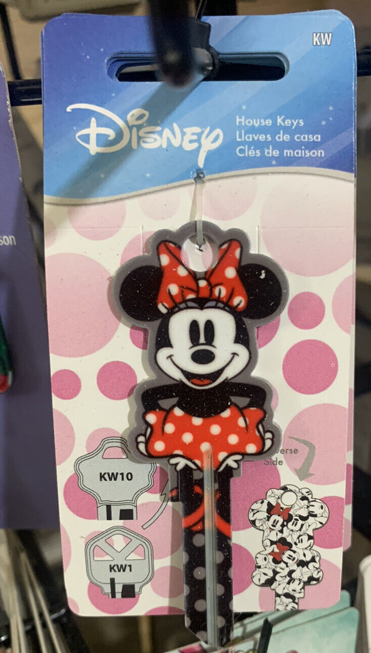 Minnie Mouse Shape  Key Blank House Key Kwickset KW1 3D Painted Blank