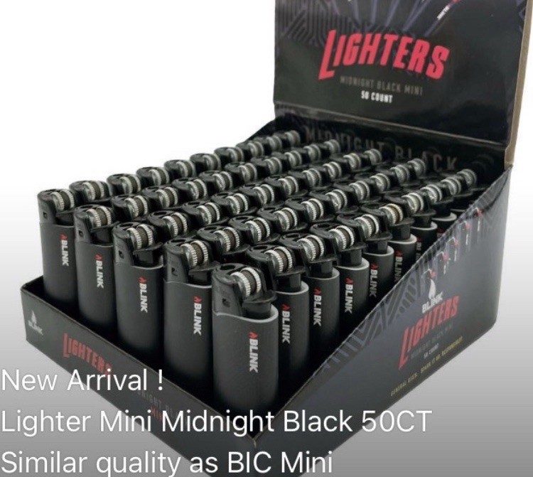 Blink Lighters Midnight Black Mini - 50ct Blink Lighters Midnight Black Mini - 50ct