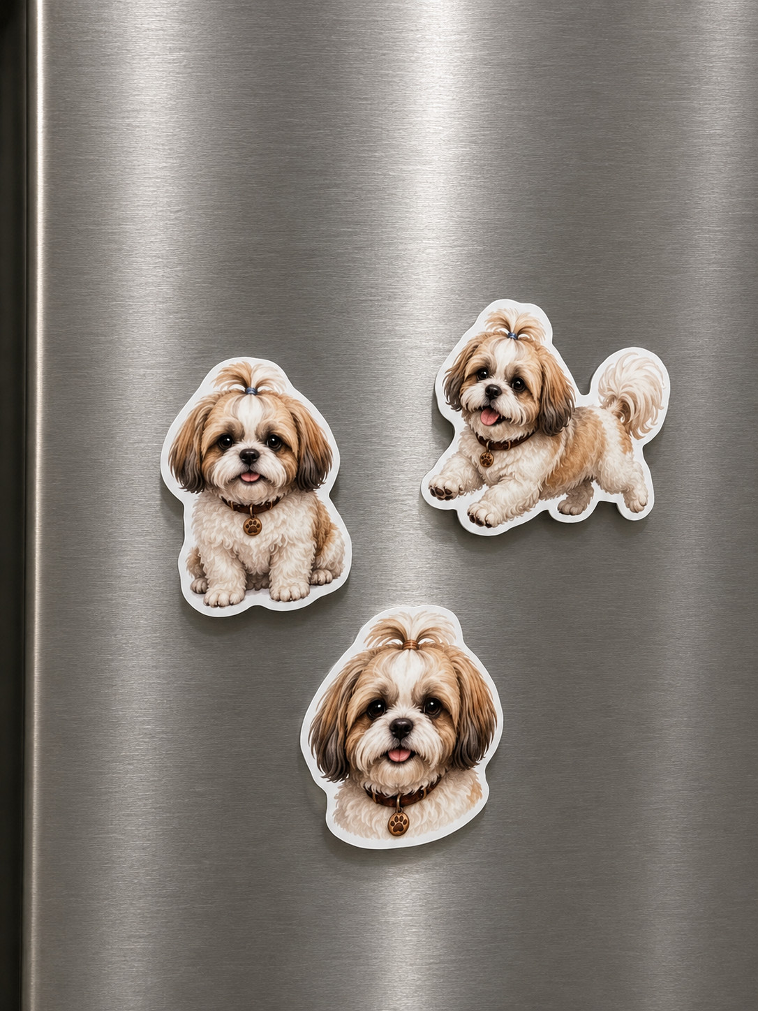 3 Shih Tzu Dog Magnets Puppy Refrigerator Fridge Decor Cute Dog Lover Gift Set 3 Shih Tzu Dog Magnets Puppy Refrigerator Fridge Decor Cute Dog Lover Gift Set