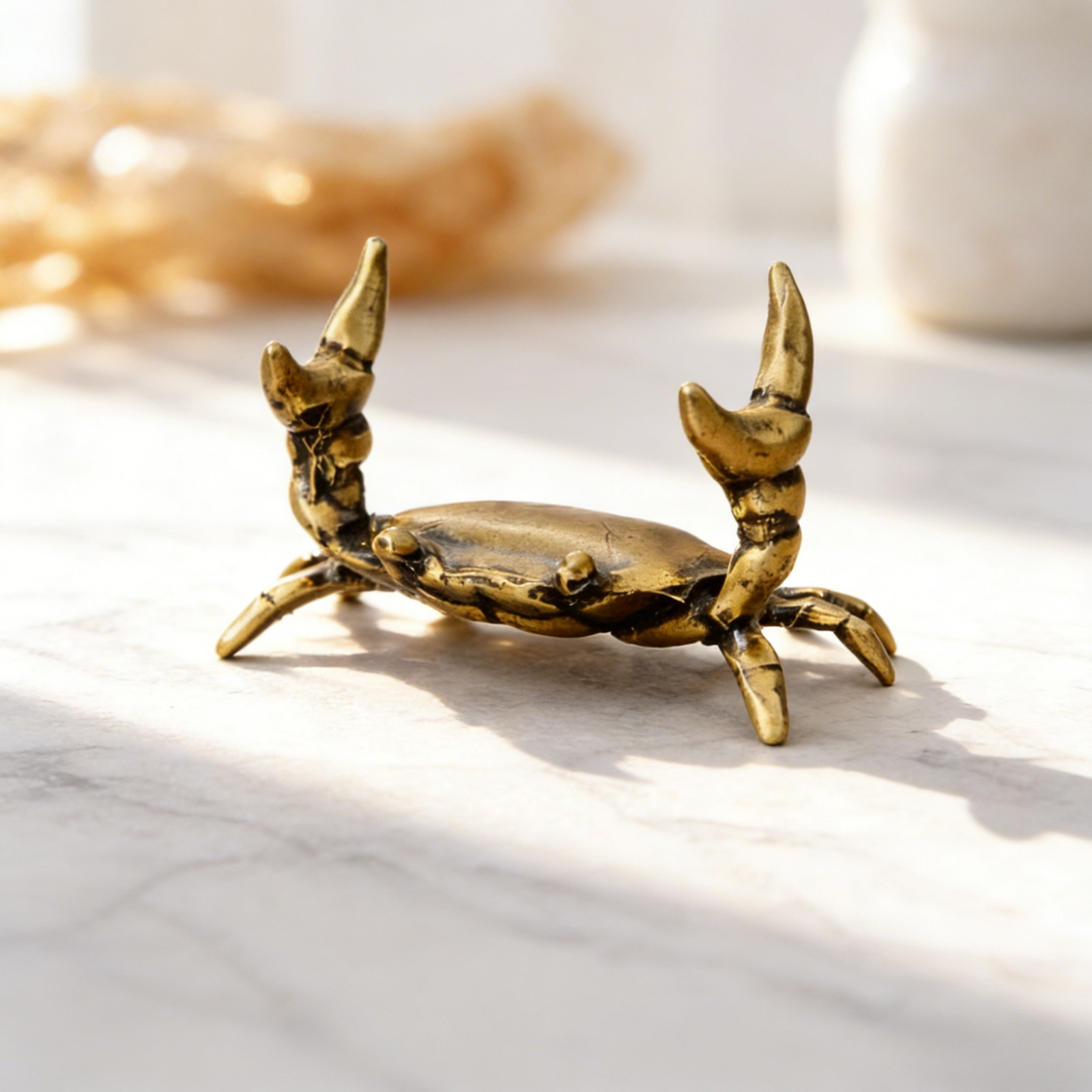 Handmade Brass Crab Pen Holder Nautical Coastal Desk Accessory Home Decor Gift Handmade Brass Crab Pen Holder Nautical Coastal Desk Accessory Home Decor Gift