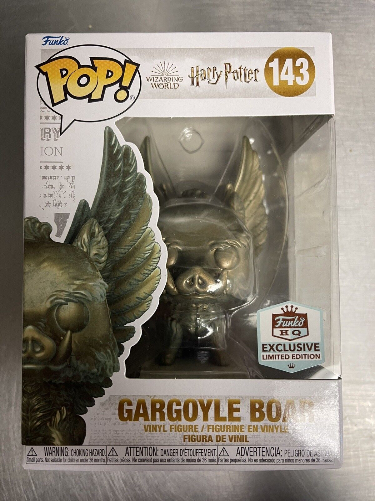 Funko POP Gargoyle Boar HQ Exclusive #143 Harry Potter Ships In Pop Protector