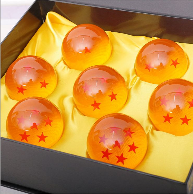 New Dragon Ball Z Stars Crystal Glass Ball 7pcs with Gift Box LARGE 76MM New Dragon Ball Z Stars Crystal Glass Ball 7pcs with Gift Box LARGE 76MM