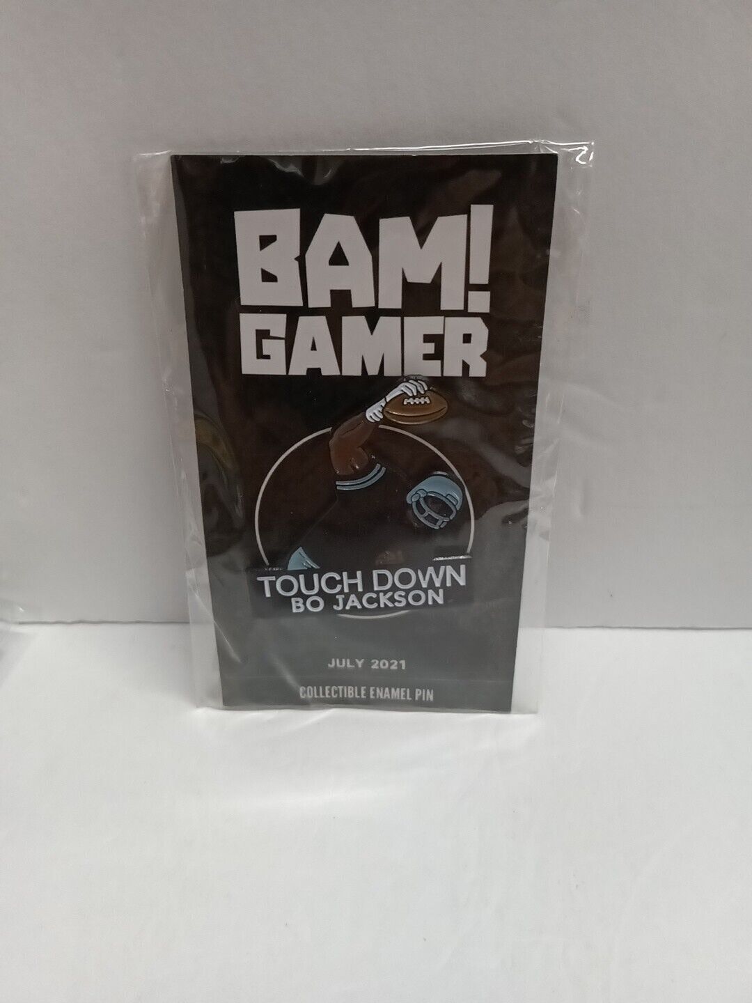 Bam GAMER  Box  Fan Art Enamel Pin TEMCO BOWL Touch Down Pass Bo Jackson 