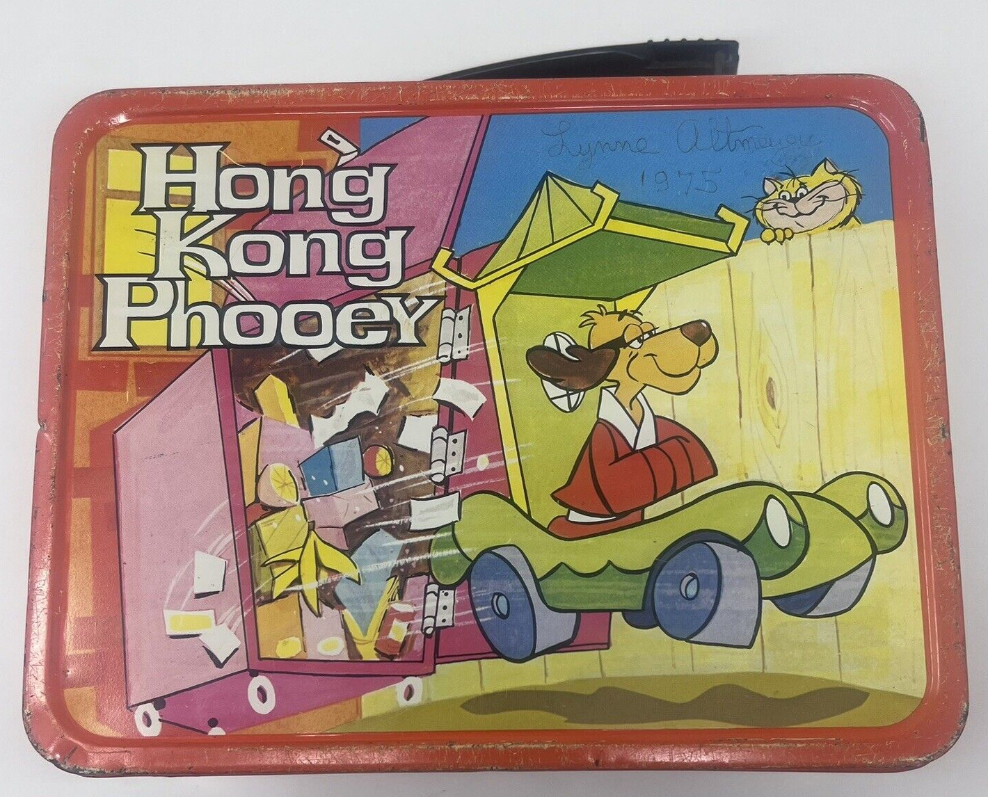 Vintage 1975 Hong Kong Phooey Metal Lunch Box