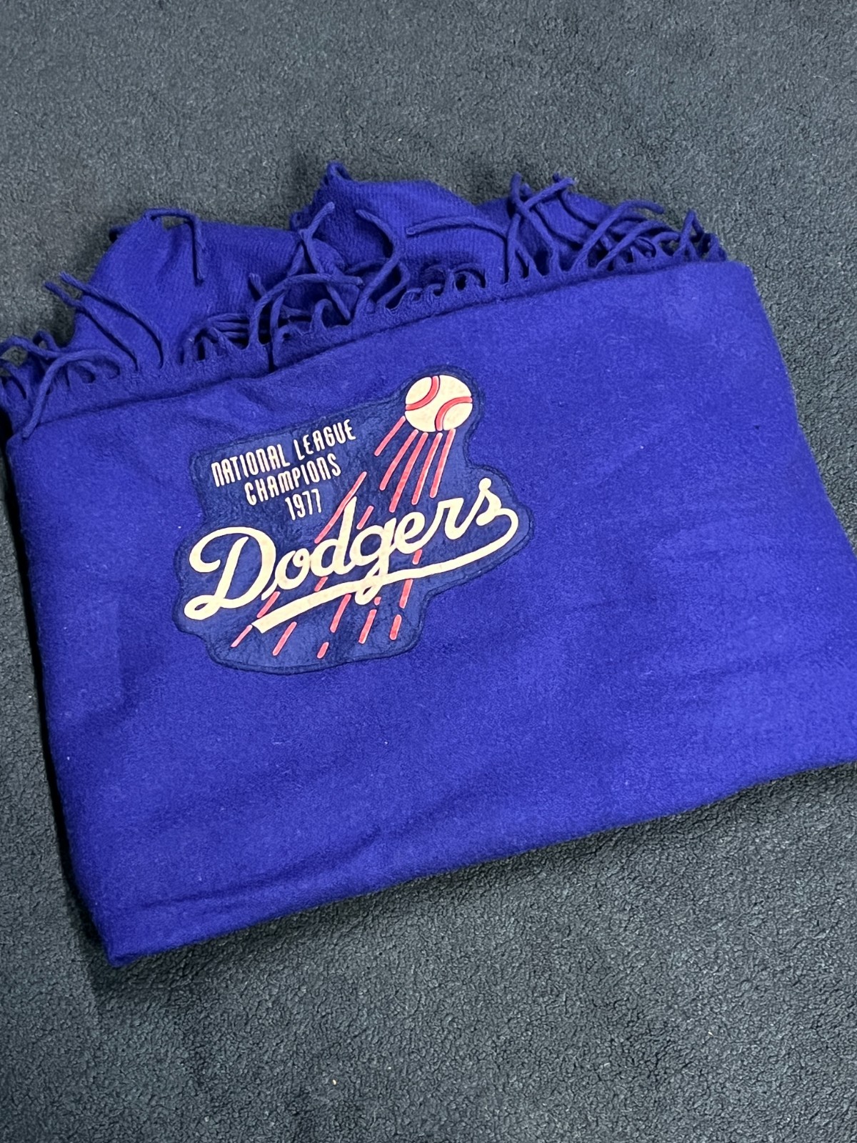 Vintage 1977 National Champions Pendleton Dodgers Stadium Wool Blanket 70x52