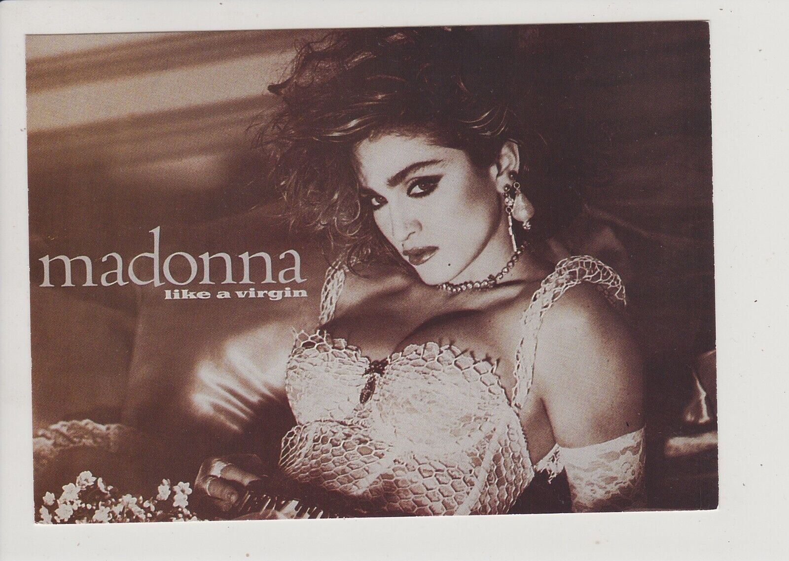 Madonna. Like a Virgin  Promo Paris Risque Postcard  Sexy Lingerie