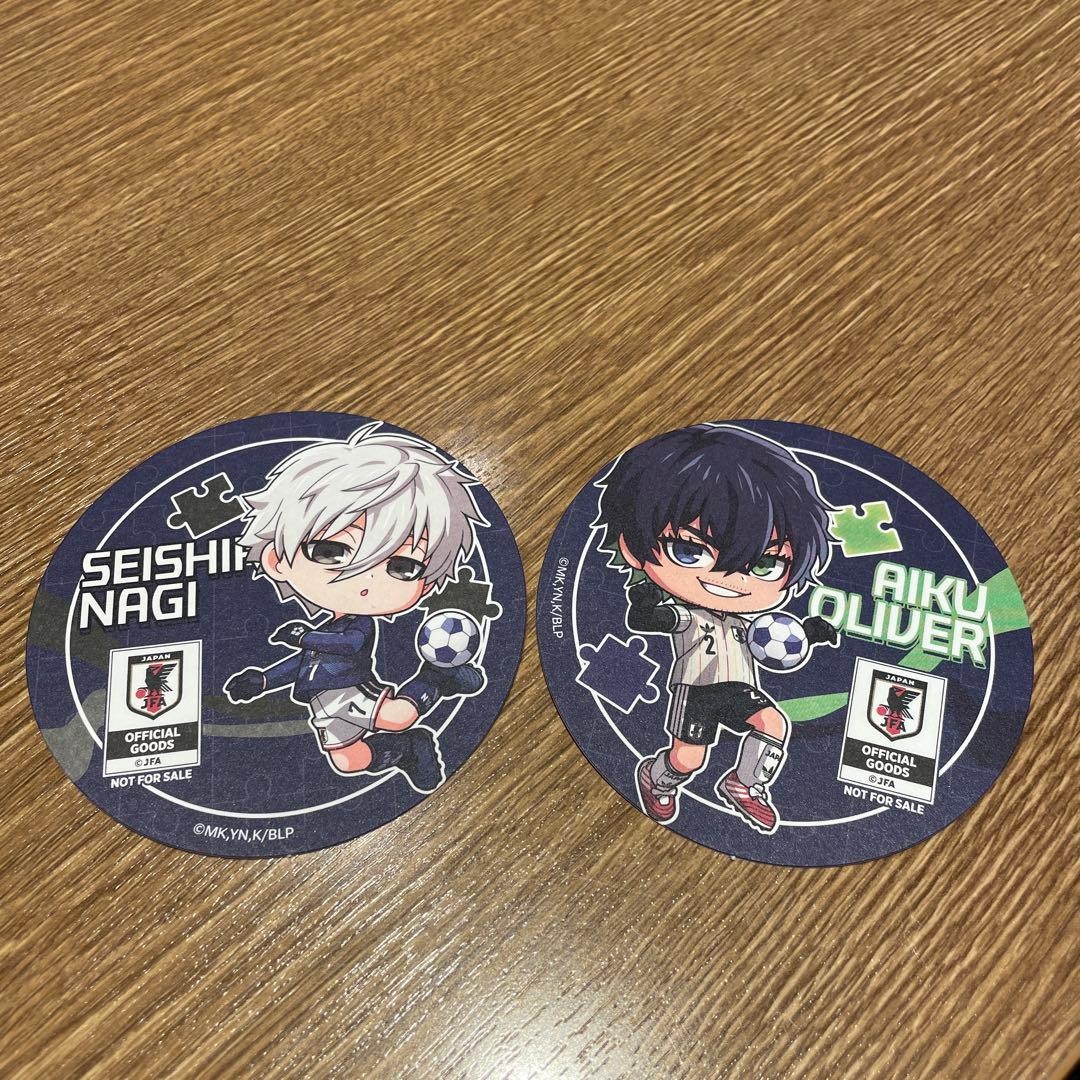 Blue Lock Japan National Team Coaster Seishiro Nagi Ikumi Aisora Set Of 2 Japan Blue Lock Japan National Team Coaster Seishiro Nagi Ikumi Aisora Set Of 2 Japan