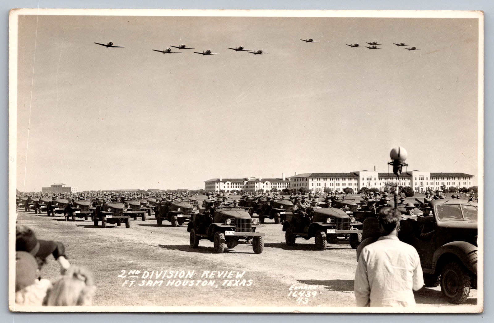 RPPC Postcard BC-1 Trainers 2nd Division Review Fort Sam Houston Texas RPPC Postcard BC-1 Trainers 2nd Division Review Fort Sam Houston Texas