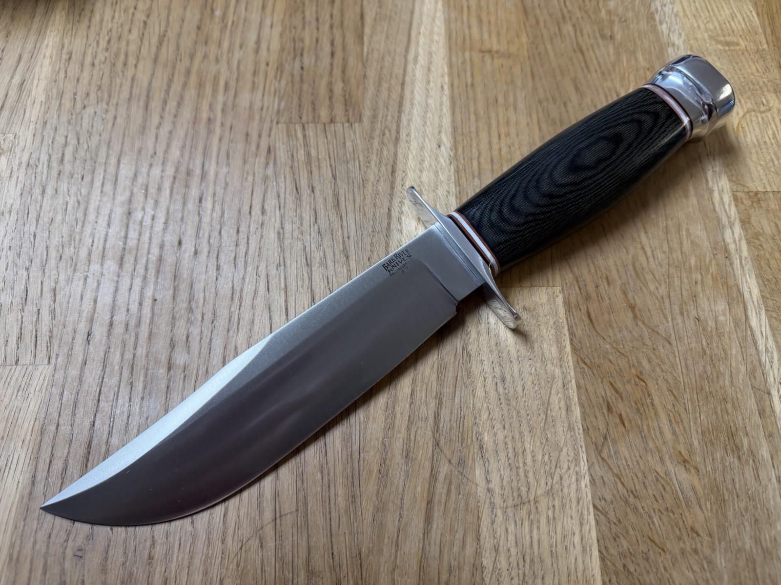 Bark River 1909 Michigan Bowie 7” A-2 Black Canvas Micarta Handle Brand New