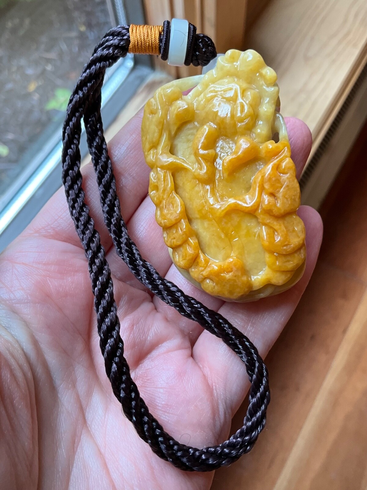 Huge Yellow Burmese Jadeite Pixiu Artisan Handcrafted USA Seller Huge Yellow Burmese Jadeite Pixiu Artisan Handcrafted USA Seller