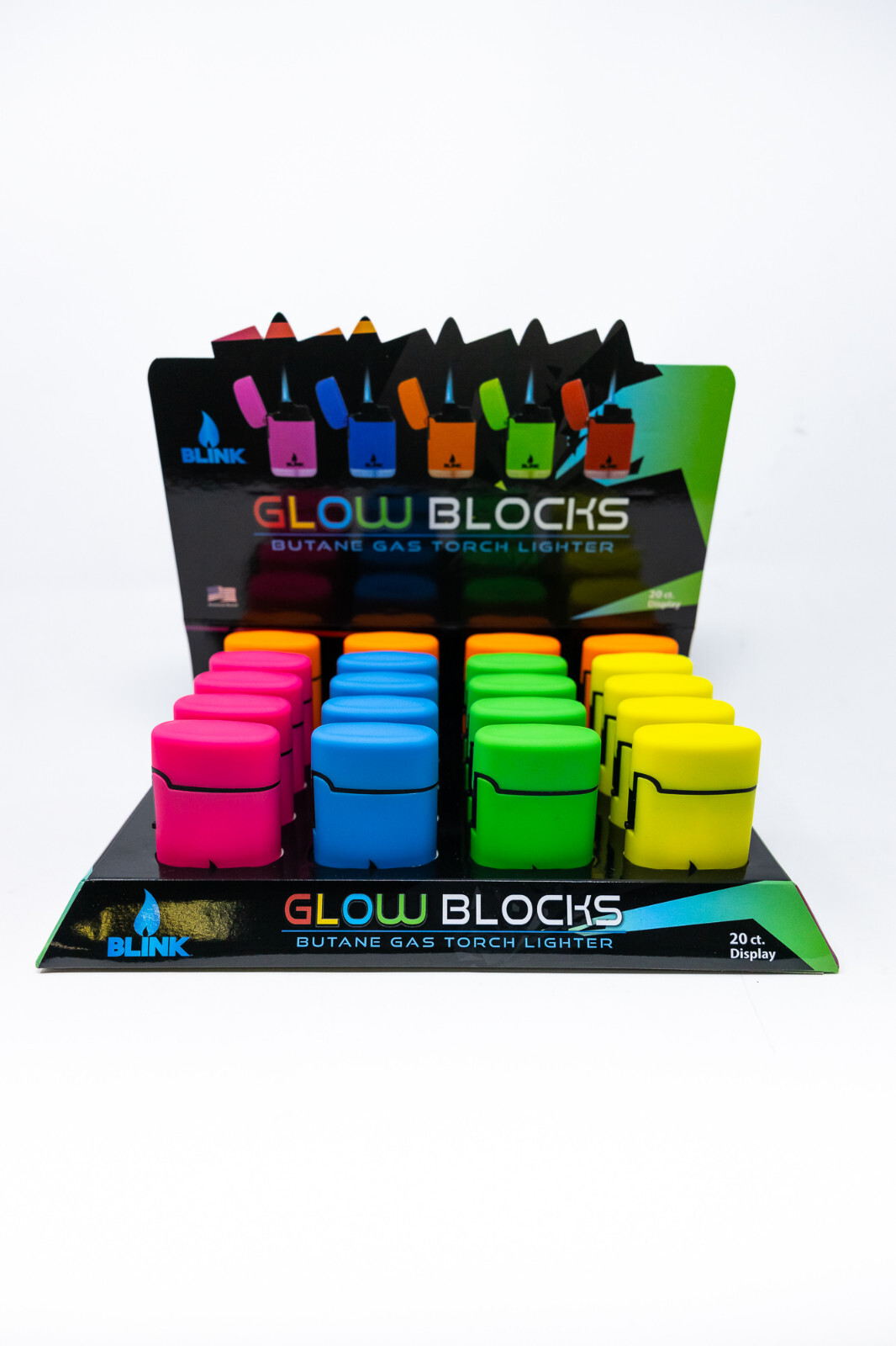 Blink Windproof Torch Block Lighters - 20 Ct Per Box Blink Windproof Torch Block Lighters - 20 Ct Per Box