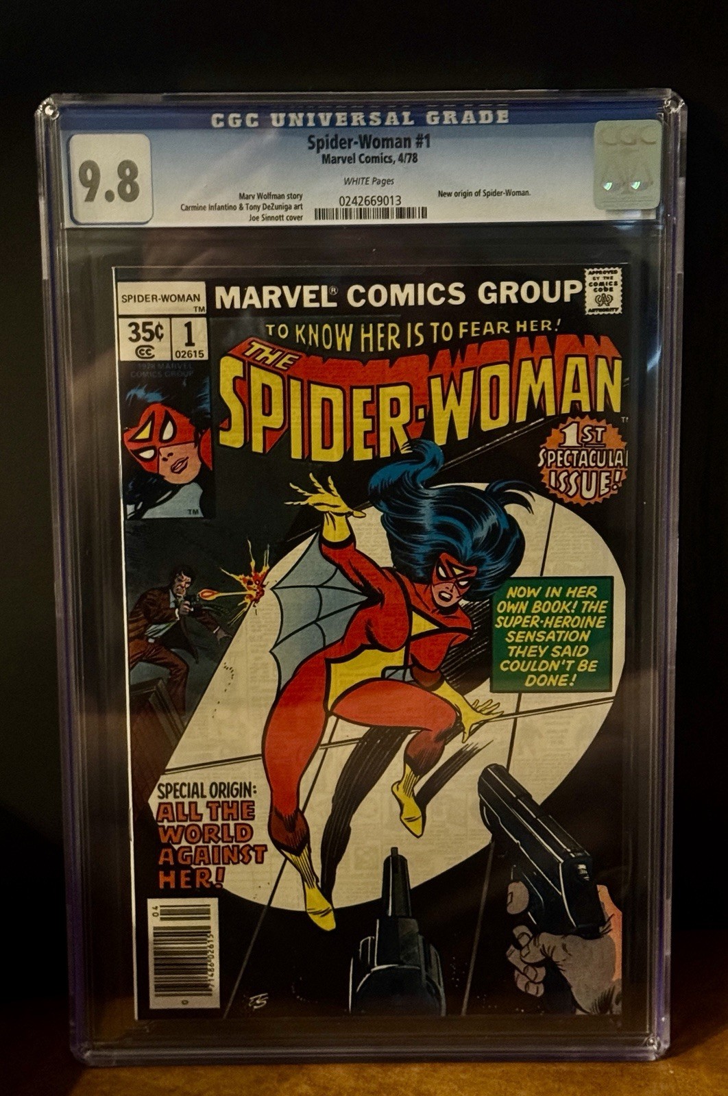 Spider-Woman #1 CGC 9.8 WP MCU 1978 New Origin of Spider-Woman Sinnott Cover Spider-Woman #1 CGC 9.8 WP MCU 1978 New Origin of Spider-Woman Sinnott Cover